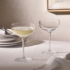 Ferne Twisted Stem Champagne Coupes – Set of 2