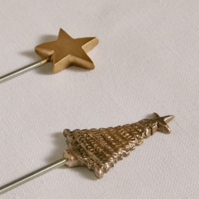 Festive Canapé Forks – Set of 4