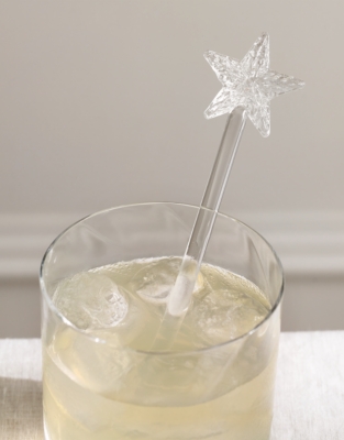 Festive Glass Cocktail Stirrers – Set of 4
