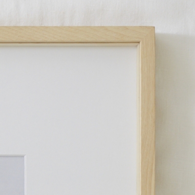 Fine Ash Wood Recessed Photo Frame 8x8” | The White Company UK