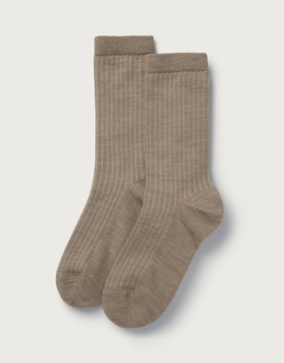 Fine Ribbed Wool Socks | Slippers, Socks & Sleep Accessories | The ...