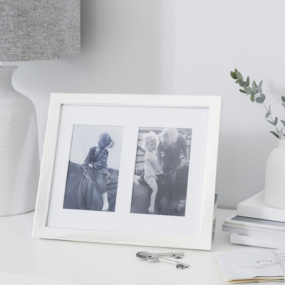 Fine Silver Double Aperture Picture Frame 4x6” Picture Frames The