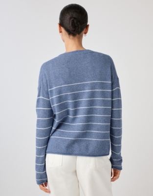 Fine Stripe Jumper with Cashmere