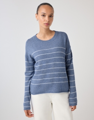 Fine Stripe Jumper with Cashmere