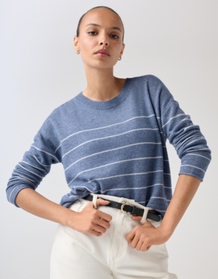 Fine Stripe Jumper with Cashmere