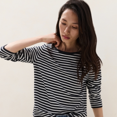 Fine Stripe Jumper with Cotton