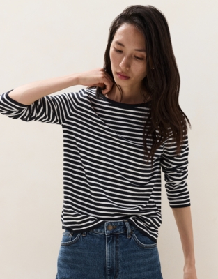 Fine Stripe Jumper with Cotton
