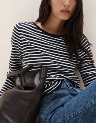 Fine Stripe Jumper with Cotton