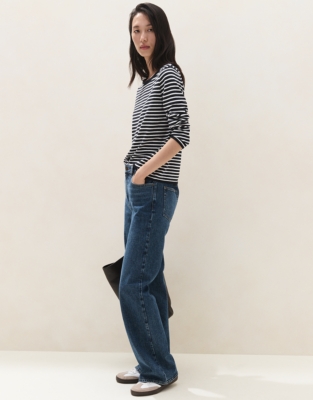 Fine Stripe Jumper with Cotton