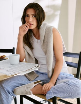 Fine Stripe Pajama Bottoms