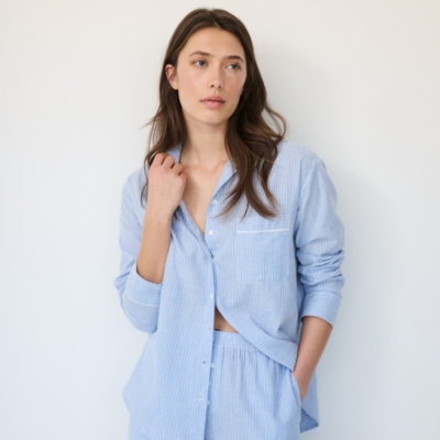 Fine Stripe Pajama Shirt