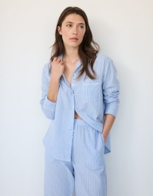 Fine Stripe Pajama Shirt