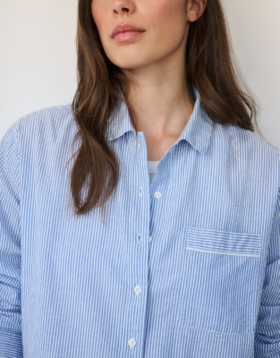 Fine Stripe Pajama Shirt