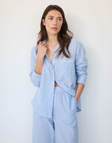 Fine Stripe Pyjama Shirt