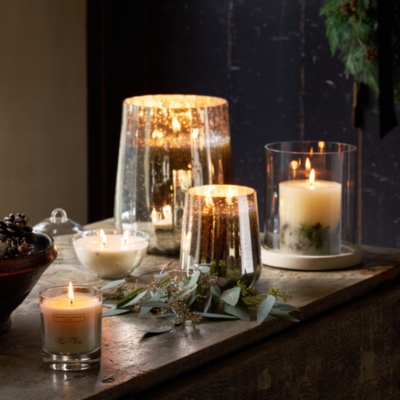 Fir Tree Clear Star Bauble Candle