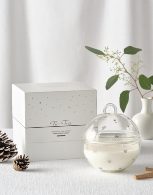 Fir Tree Clear Star Bauble Candle