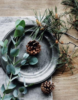 Fir Tree Mini Votive Mercury Candles – Set of 3