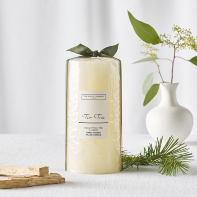 Fir Tree Pillar Candle – Medium