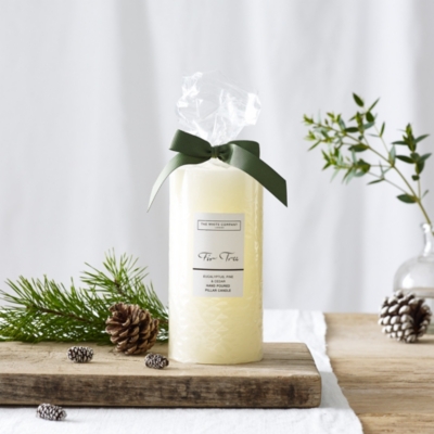 Fir Tree Pillar Candle Candles & Fragrance Sale The White Company US
