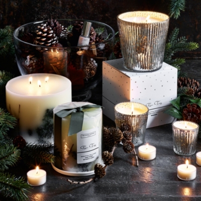 Fir Tree Votive Candle Candles & Fragrance Sale The White Company UK