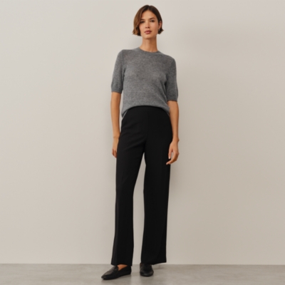 Flat-Front Straight-Leg Trousers