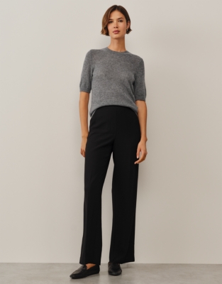Flat-Front Straight-Leg Trousers