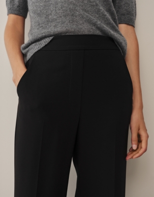 Flat-Front Straight-Leg Trousers
