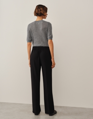 Flat-Front Straight-Leg Trousers