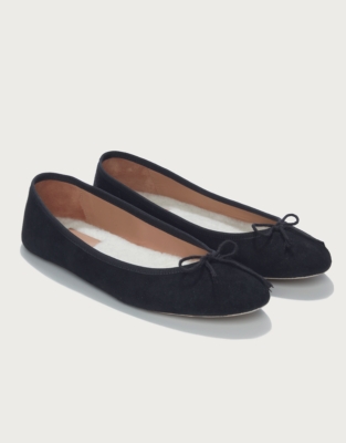 Flattered Anna Suede Sheepskin Ballet Flats