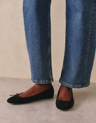 Flattered Anna Suede Sheepskin Ballet Flats