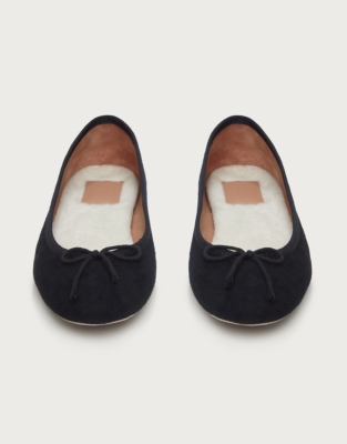 Flattered Anna Suede Sheepskin Ballet Flats
