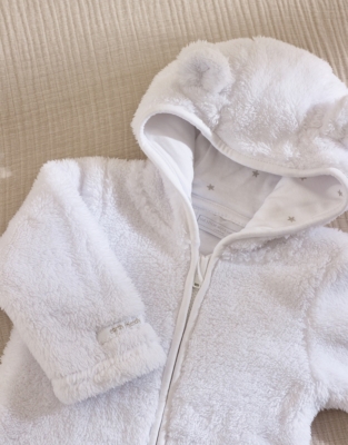 Fleece Romper Baby Gift Set (06mths) Newborn & Unisex The White Company UK