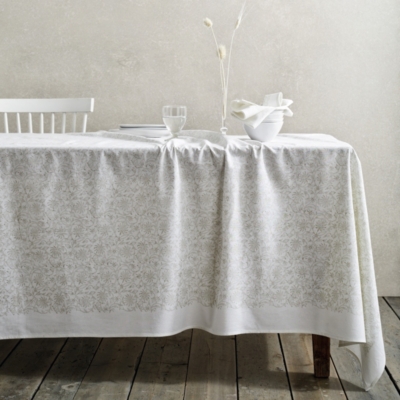 Floral Block Print Tablecloth Home Accessories The White Company UK
