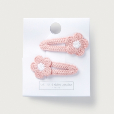Floral Crochet Hair Clips – Set of 2