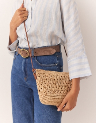 Crossbody raffia bag best sale