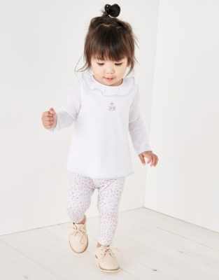 Flower Embroidery Top & Legging Set Baby Girls' The White Company UK