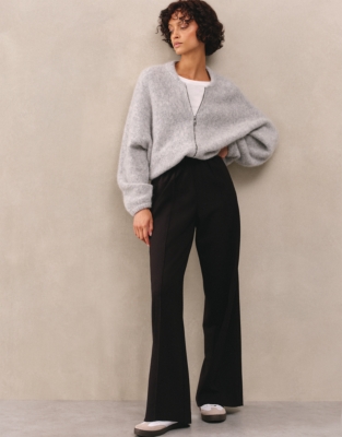 Fluffy Bomber Jacket with Alpaca