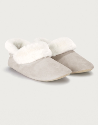 the white company fluffy slippers