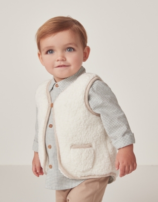 Fluffy Gilet (024mths) Newborn & Unisex The White Company UK