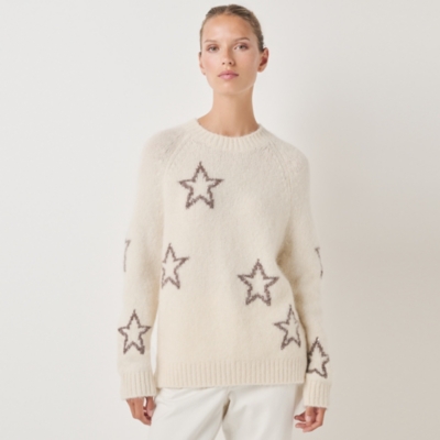 Fluffy Star Jumper with Alpaca