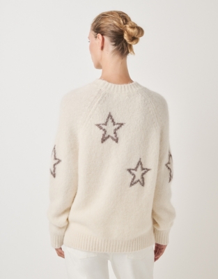 Fluffy Star Jumper with Alpaca