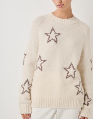 Fluffy Star Jumper with Alpaca