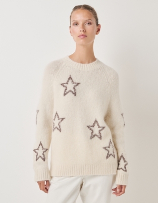 Fluffy Star Jumper with Alpaca