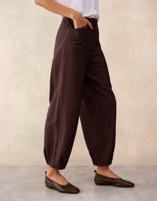Fluid Trousers with Darted Cuff