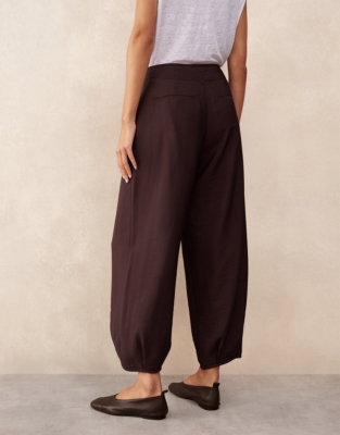 Fluid Trousers with Darted Cuff