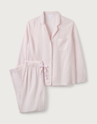 Foil Star Double-Cotton Pyjama Set | Nightwear & Robes Sale | The White ...