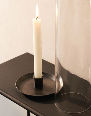 Forged Iron Hurricane Dinner Candle Holder