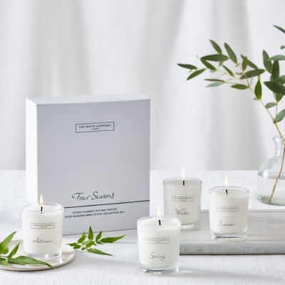 Gloss White and Clear Cube Candle Gift Set 2 x (380 ml) — Lusso Gifts
