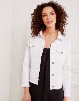 Frayed Hem Denim Jacket | Clothing Sale | The White Company UK