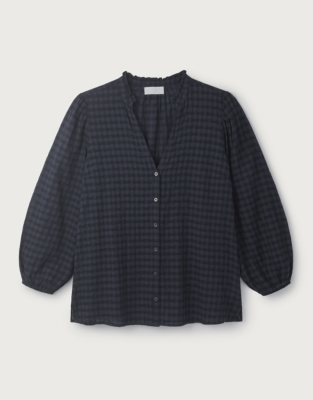 2021SS【BELPER】gingham blouse